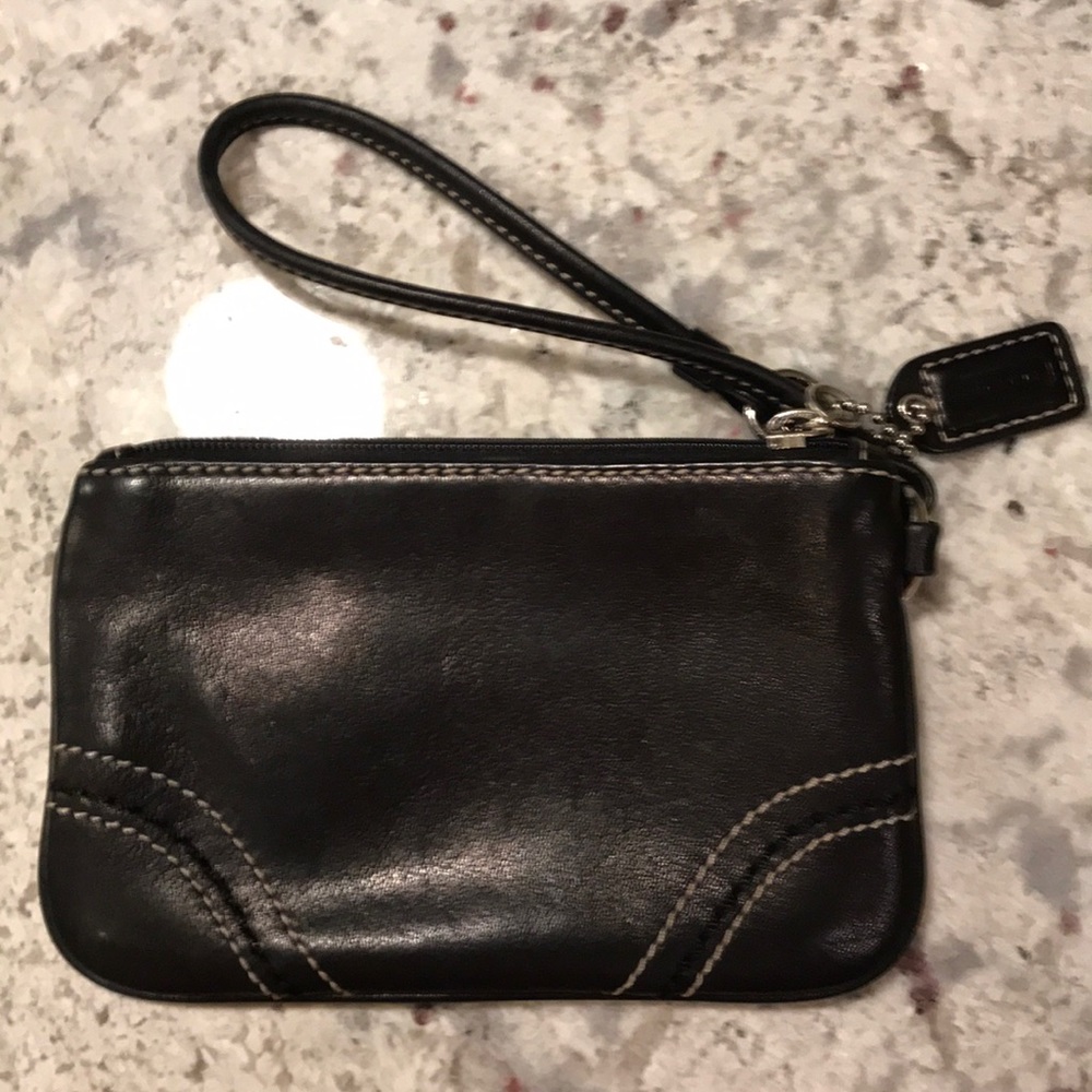 Coach leather wristlet